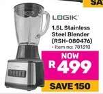 Logik 1.5L Stainless Steel Blender RSH-080476