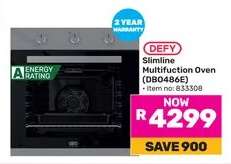 Defy Slimline Multifunction Oven DBO486E