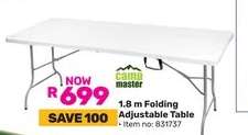 1.8 m Folding Adjustable Table