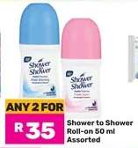 Shower to Shower Roll-on 50 ml Assorted