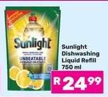Sunlight Dishwashing Liquid Refill 750 ml