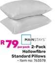 2-Pack Hollowfibre Standard Pillows