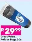 Great Value Refuse Bags-20s