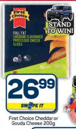 First Choice Cheddar or Gouda Cheese 200g