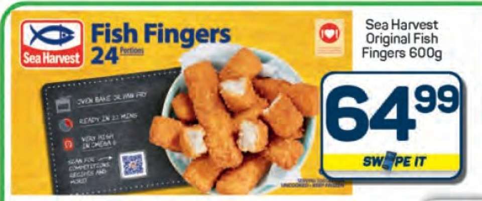 Sea Harvest Original Fish Fingers 600g