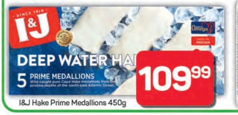 I&J Hake Prime Medallions 450g