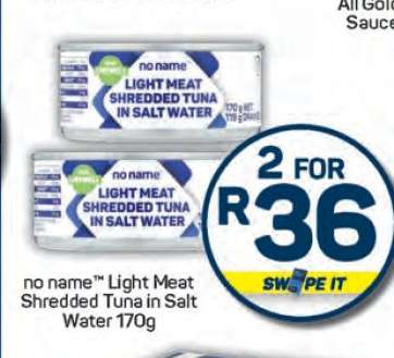 no name™ Light Meat Shredded Tuna in Salt Water 170g