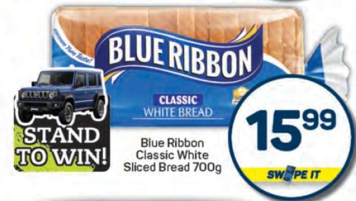 Blue Ribbon Classic White Sliced Bread 700g