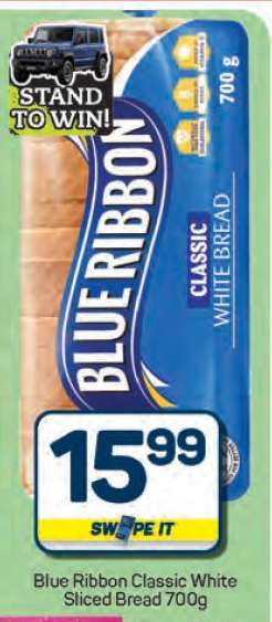 Blue Ribbon Classic White Sliced Bread 700g