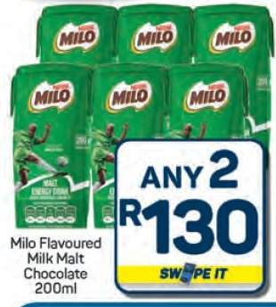 Milo Flavoured Milk Malt Chocolate 200ml