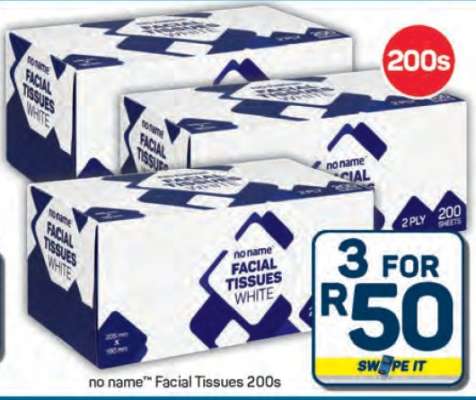 no name™ Facial Tissues 200s