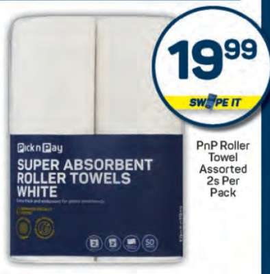 PnP Roller Towel Assorted 2s Per Pack