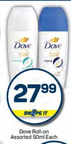 Dove Roll-on Assorted 50ml Each