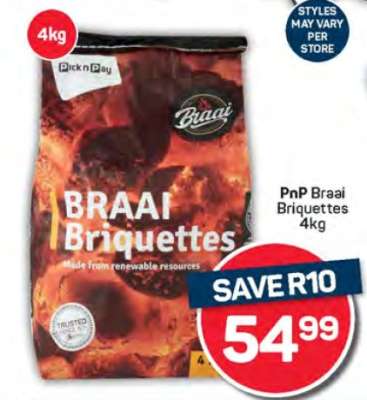 PnP Braai Briquettes 4kg
