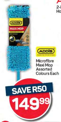 Microfibre Maxi Mop Assorted Colours Each