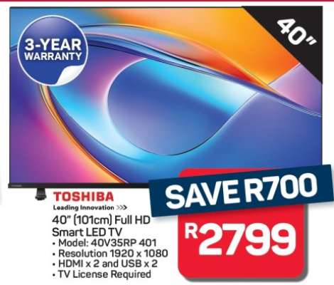 Toshiba 40" Full HD Smart LED TV