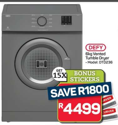DEFY 6kg Vented Tumble Dryer