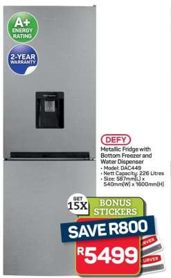 Defy Metallic Fridge