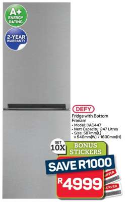 Defy Fridge with Bottom Freezer