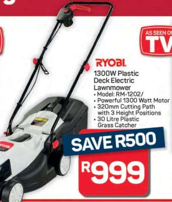 RYOBI 1300W Plastic Deck Electric Lawnmower