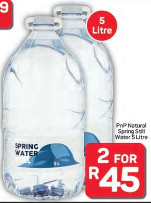 PnP Natural Spring Still Water 5 Litre
