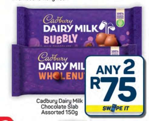 Cadbury Dairy Milk Chocolate Slab Assorted 150g