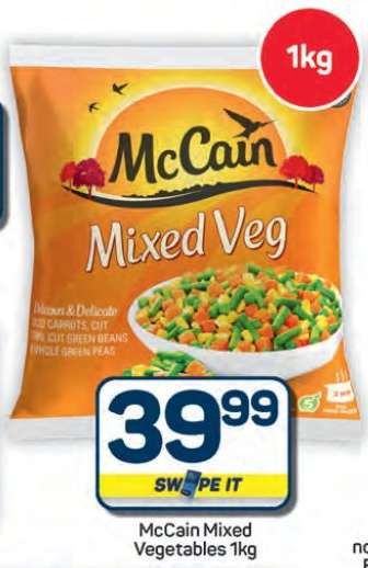 McCain Mixed
Vegetables 1kg
