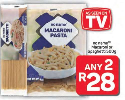 no name™ Macaroni or Spaghetti 500g