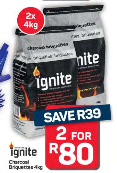 Ignite Charcoal Briquettes 4kg