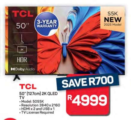 TCL 50'' 2K QLED TV