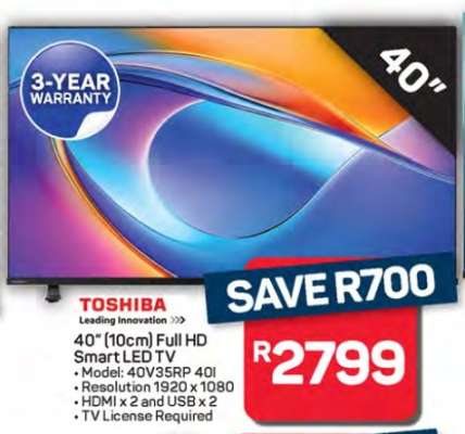 Toshiba 40" Full HD Smart LED TV