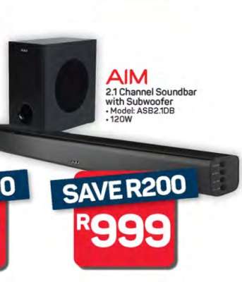 AIM 2.1 Channel Soundbar with Subwoofer