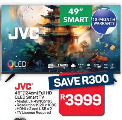 JVC 49'' Full HD QLED Smart TV