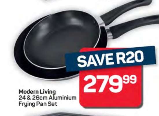 Modern Living 24 & 26cm Aluminium Frying Pan Set