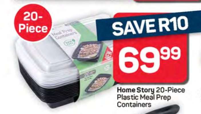 Home Story 20-Piece Plastic Meal Prep Containers