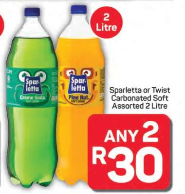 Sparletta or Twist Carbonated Soft Assorted