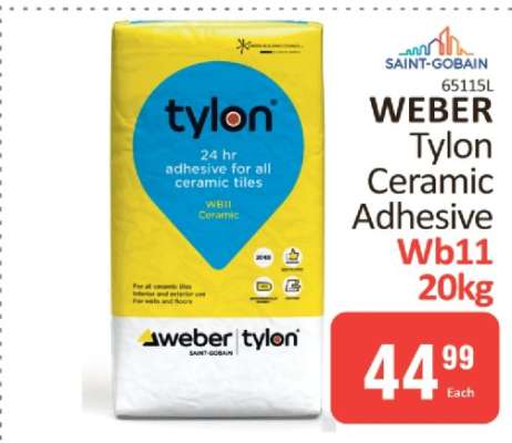 WEBER Tylon Ceramic Adhesive Wb11 20kg