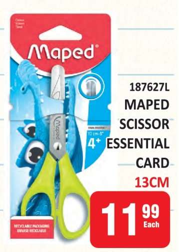 MAPED SCISSOR ESSENTIAL CARD 13CM
