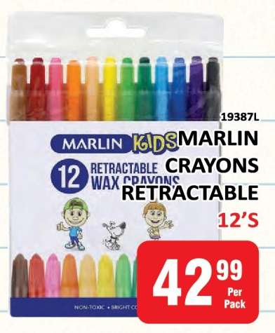 Marlin Crayons Retractable 12's