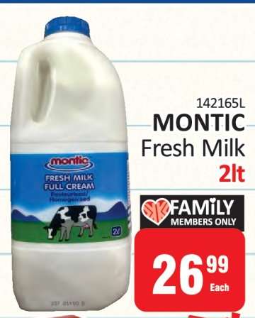 MONTIC Fresh Milk 2lt