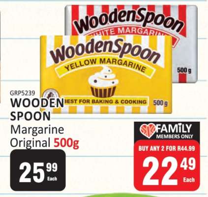 WOODEN SPOON Margarine Original 500g