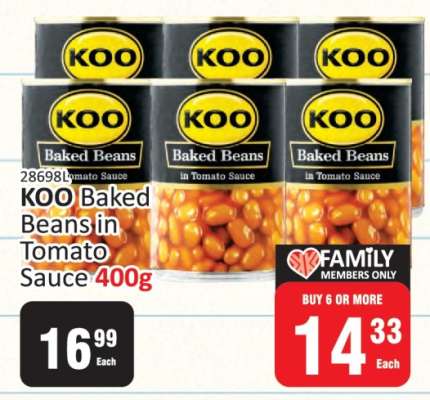 Koo Baked Beans in Tomato Sauce 400g