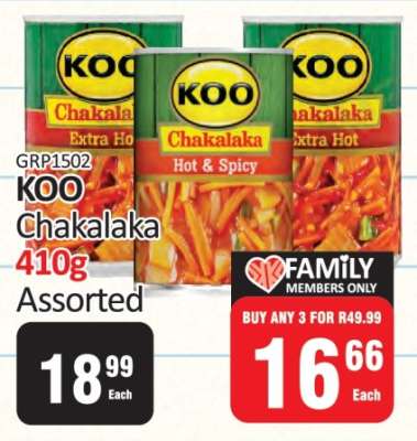 KOO Chakalaka 410g Assorted