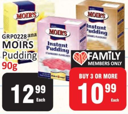 MOIR'S Pudding 90g