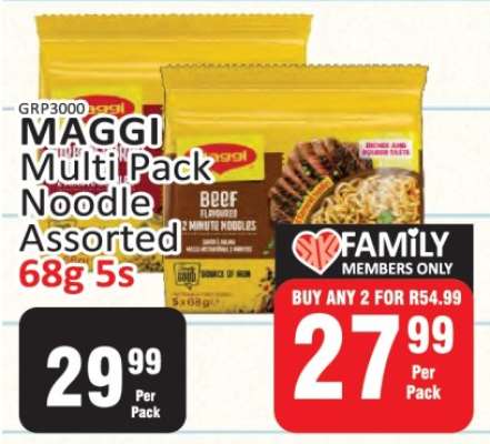 MAGGI Multi Pack Noodle Assorted 68g 5s