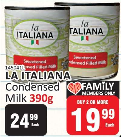 LA ITALIANA Condensed Milk 390g