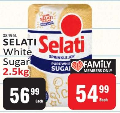 Selati White Sugar-2.5Kg