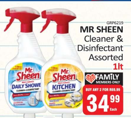 MR SHEEN Cleaner & Disinfectant Assorted