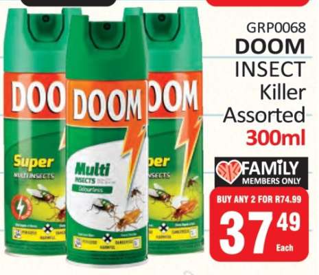 DOOM INSECT Killer Assorted 300ml