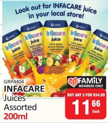 INFACARE Juices Assorted